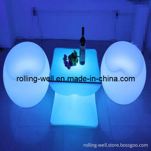 Colorful Rechargeable LED Coffee Table, Bar Furniture, LED Cafe Table (RW-069)